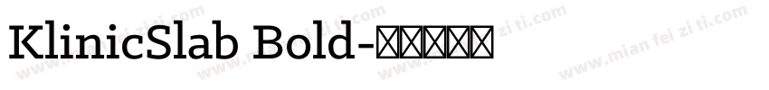 KlinicSlab Bold字体转换